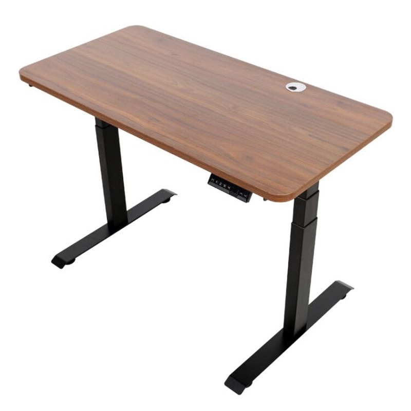 易企采 办公家具电动升降桌站立式可调节电脑桌学习书桌家用桌办公自动工作台140*70桌面高清大图