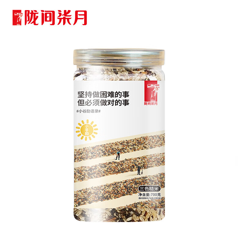 陇间柒月小谷励三色糙米700g
