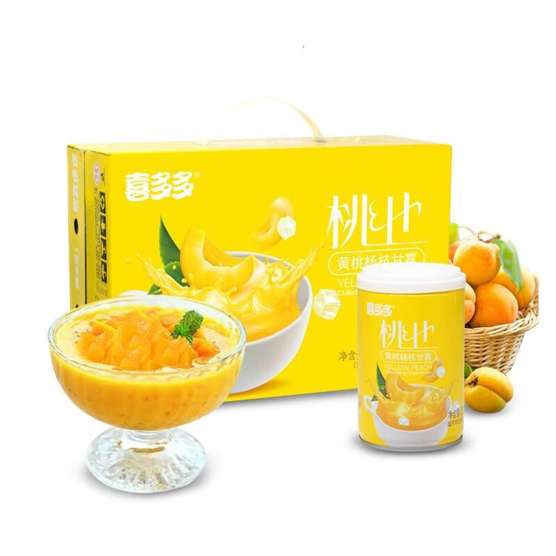 喜多多桃也桃杨枝甘露280gx6罐装礼盒装视频