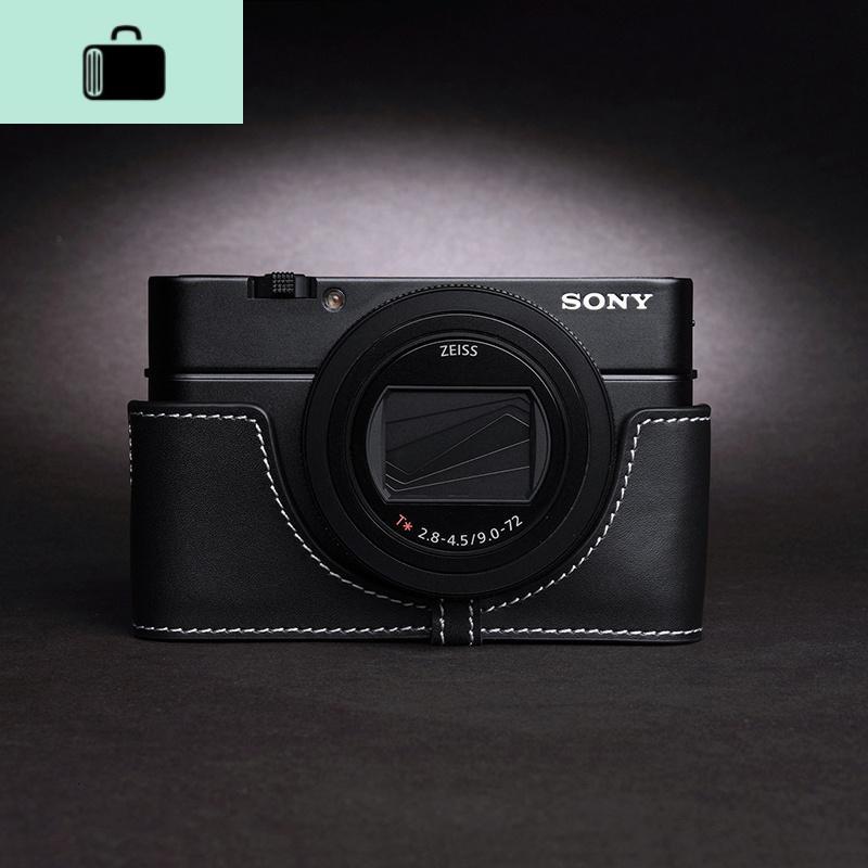 台湾 真皮黑卡索尼rx100 m6 m7相机相机包
