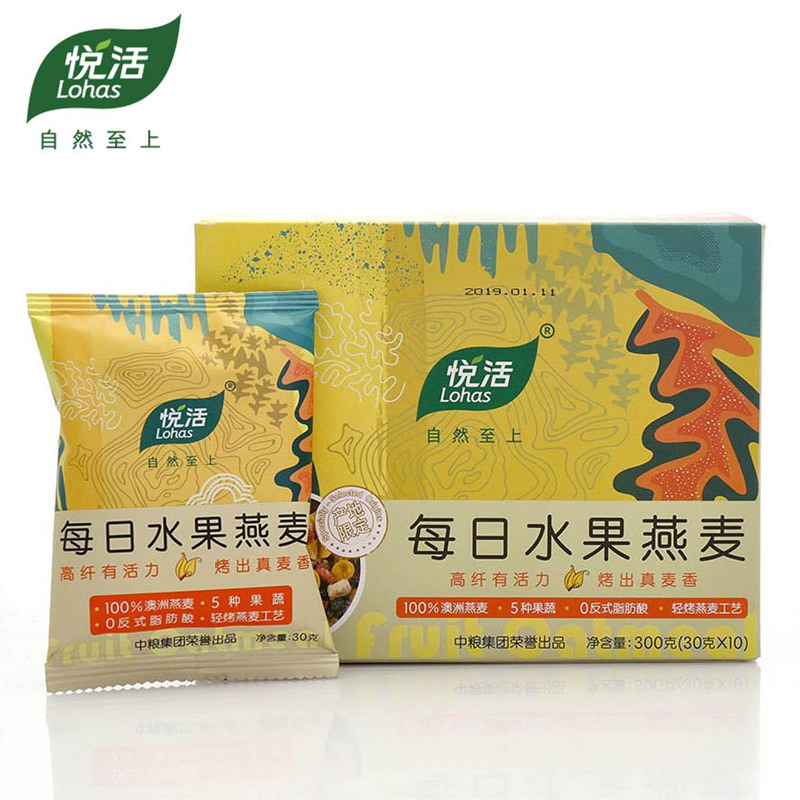 [小袋更方便]中粮悦活 每日水果燕麦盒装300g