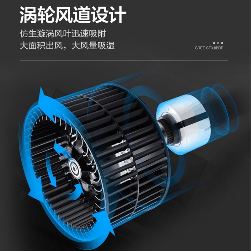 格力(GREE)除湿机CF3.8BDE工业150L大功率抽湿机家用除湿器适用面积60㎡以上日除湿量150升/天微电脑