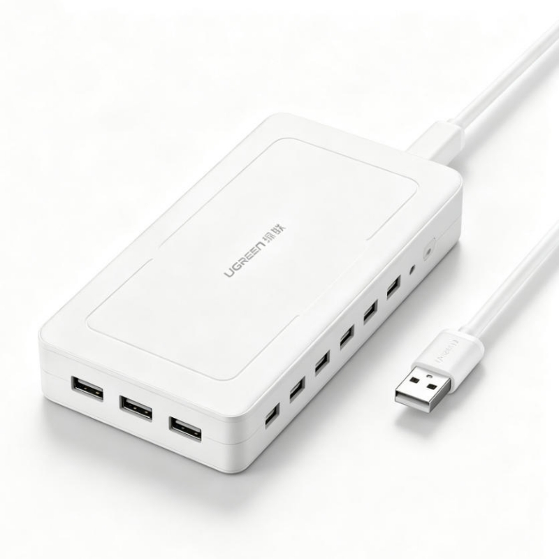 绿联(UGREEN)USB3.0分线器一拖七 高速拓展7口HUB集线器延长线 多接口转换器 CR116 30303高清大图
