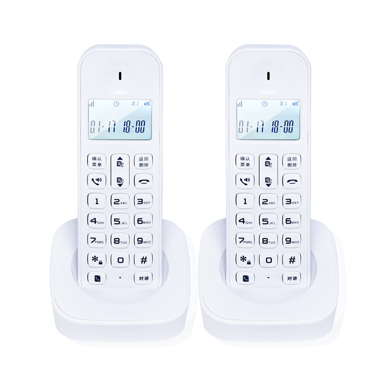 飞利浦(Philips) DCTG160DUO 数字无绳电话机双子机/商务办公/普通家用/来电显示电话机(白色)