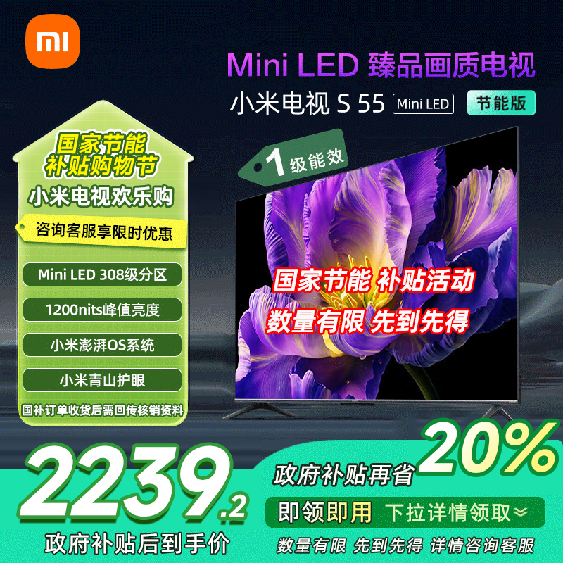 小米电视S 55 MiniLED节能版L55MA-SPL SSL01DY
