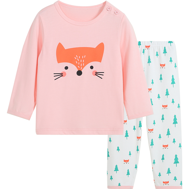 猫人儿童睡衣宝宝空调服纯棉长袖夏季薄款婴儿夏装家居服女童套装
