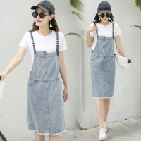 小清新俏皮套装女夏女士新品夏装时尚潮矮个子T恤牛仔裙两件套裙