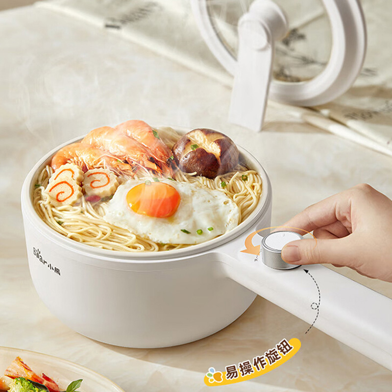 小熊电热火锅1.6L带蒸笼受热均匀多功能DRG-Q16H1高清大图