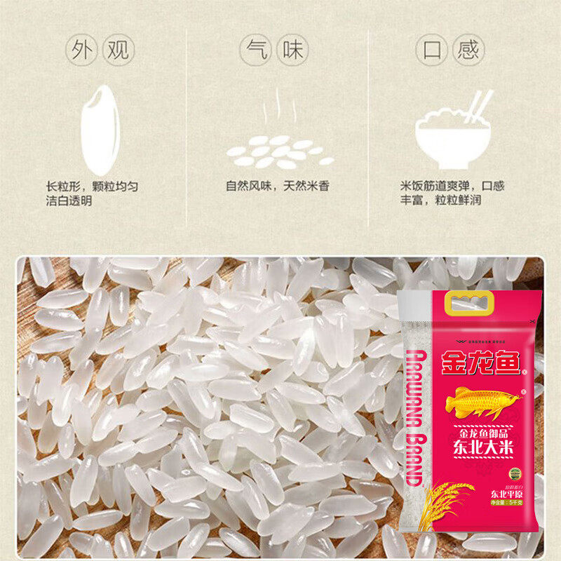 金龙鱼 御品东北大米5kg/袋高清大图
