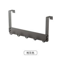 门后挂钩卧室门上挂衣架壁挂免打孔浴室无痕置物收纳衣服挂架-【枪灰色2个】