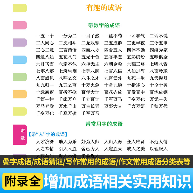 [正版]彩图版小学生成语词典(32开精装版)收词5000余条 多功能成语词典 涵盖成语故事 成语接龙高清大图