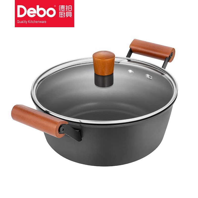德铂(Debo) 锅具套装无涂层煎炒铁锅汤锅三件套DEP-701(规格:套)高清大图