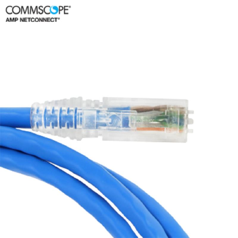 AMP NETCONNECT五类非屏蔽百兆网络跳线成品网线蓝色10英尺3米NPC06UVDB-BL010F