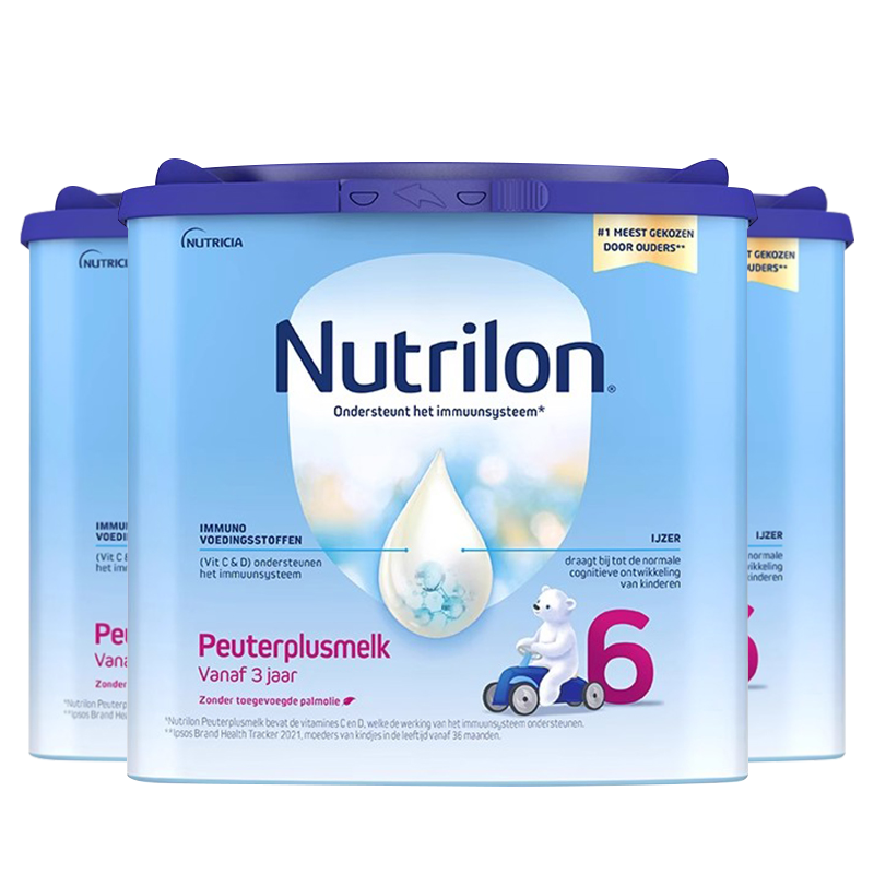 [3罐装 新效期2025年11月后]原装进口荷兰Nutrilon牛栏诺优能婴幼儿奶粉6段(3岁以上)400g/罐
