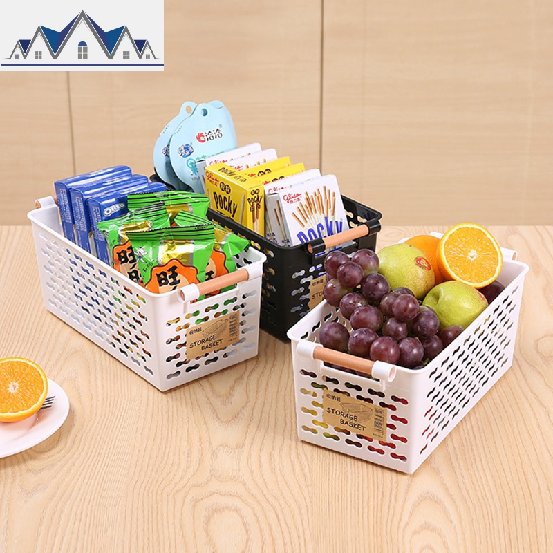 塑料收纳筐浴室收纳盒零食储物整理框篮子长方形洗漱筐置物篮桌面 三维工匠收纳篮高清大图