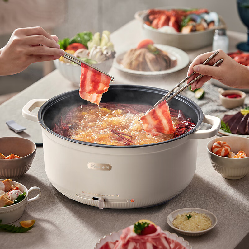 小熊(Bear) 电火锅 5L多功能锅 电煮锅分体式家用电热锅料理火锅 DHG-J50P1高清大图