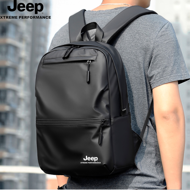 jeep背包商务休闲双肩包男女大容量平板电脑包防水旅行包通勤书包p24