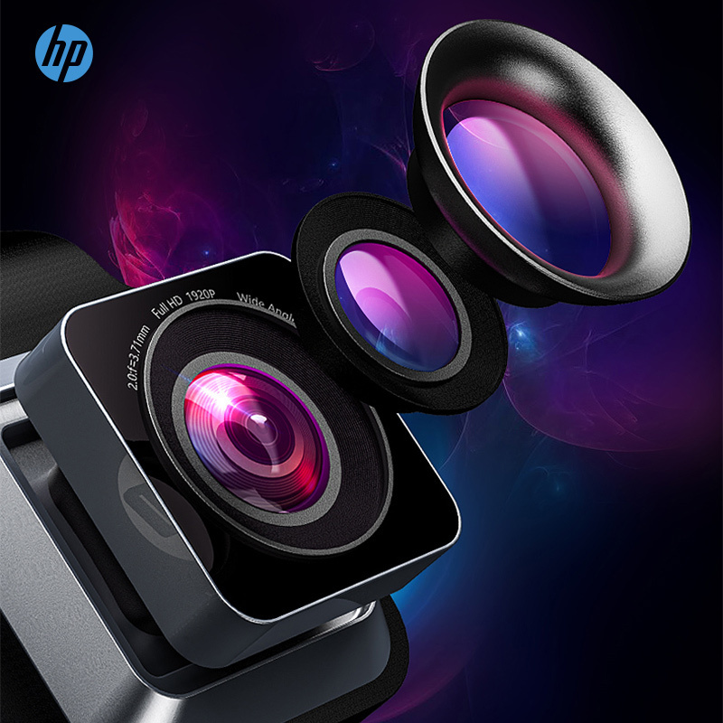 惠普f965w行车记录仪2k超高清前后双摄免走线车载一体机360全景2023