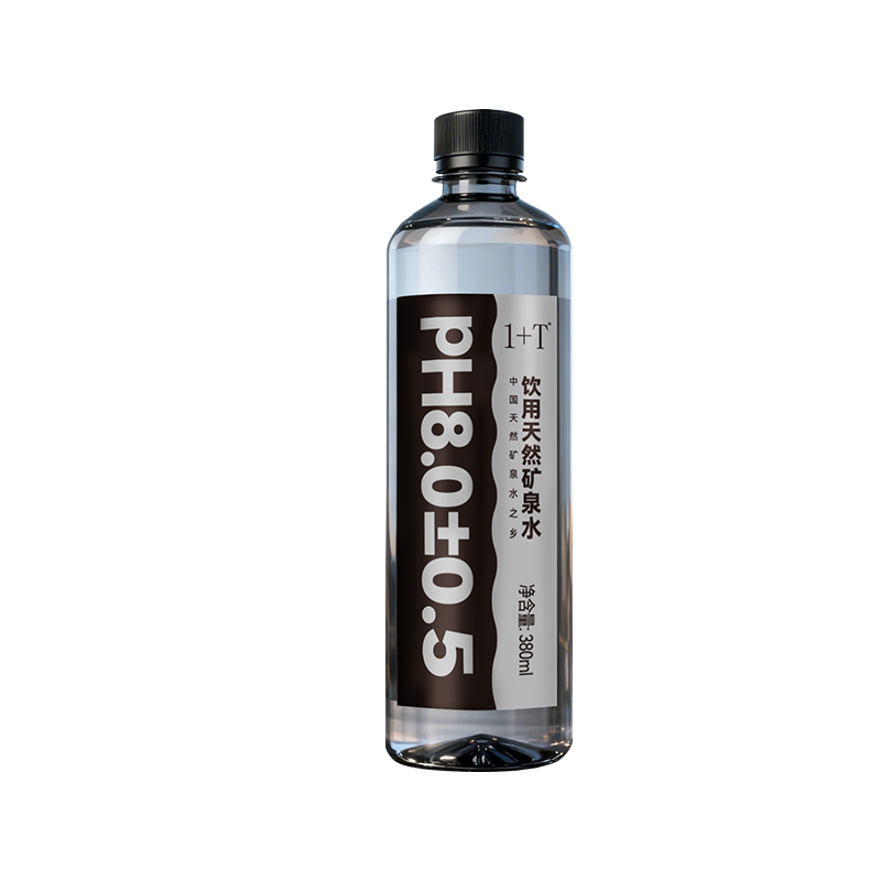 1+T 饮用天然矿泉水 380ml*24瓶/箱