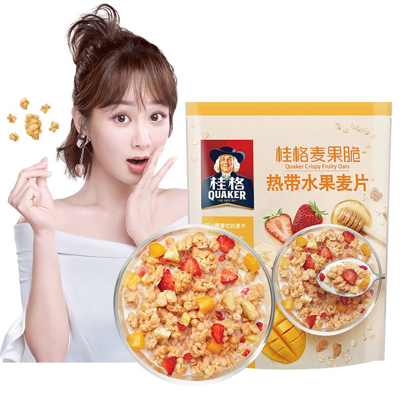 桂格麦果脆热带水果麦片420g