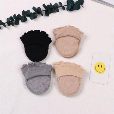 露趾 肤色不加护垫 1-2双春夏季五指袜女士半掌袜棉脚垫隐形袜套高跟鞋露脚趾鱼嘴袜