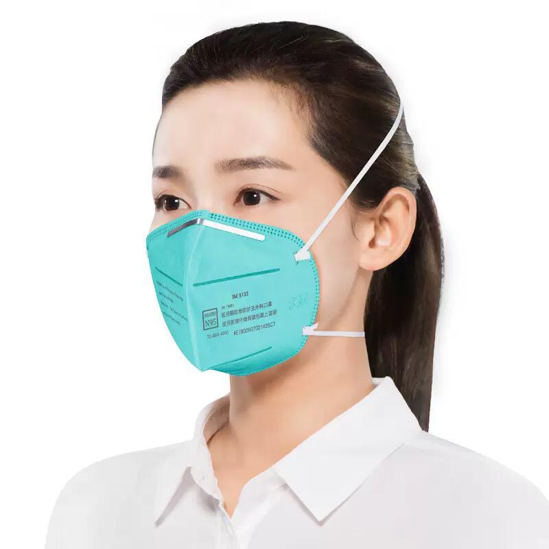 3m 9132 n95防护口罩 30只/盒 防颗粒物防雾霾pm2.5防飞沫 独立包装