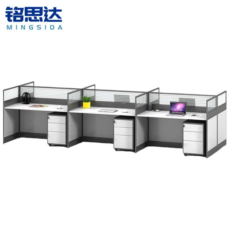 铭思达屏风工位王字型六人位套高清大图