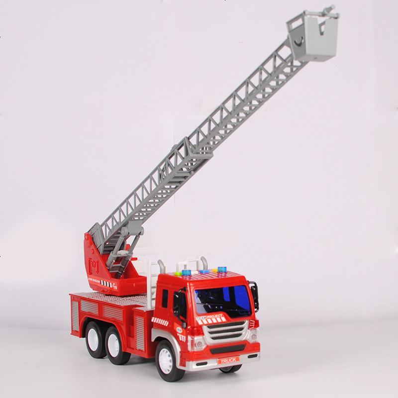 会讲故事的音乐消防车可喷水升降云梯救火车灭火车大号儿童玩具车小号