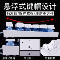 Newmen/新贵 GM150 游戏电竞电脑台式家用办公发光机械手感笔记本usb有线键盘cf 透明淡蓝