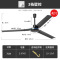 奥克斯三叶黑色家用吊扇风扇工业吊顶扇电风扇 42寸105厘米铝线电机壁控
