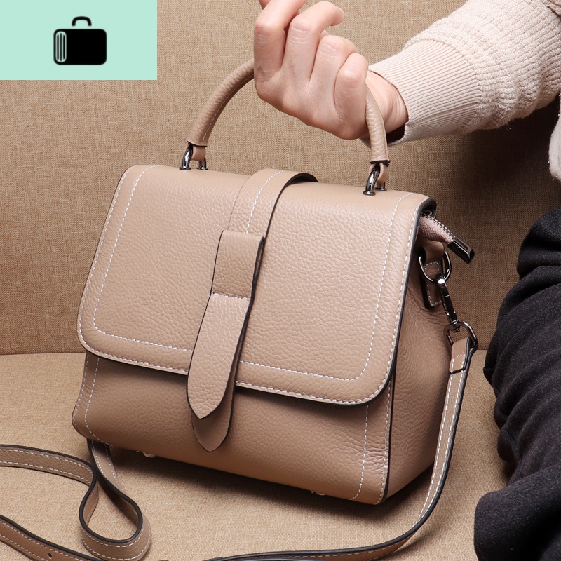 头层牛皮通勤女包2020新款潮妈妈斜挎时尚大容量真皮软皮手提包女NEWLAKE高清大图