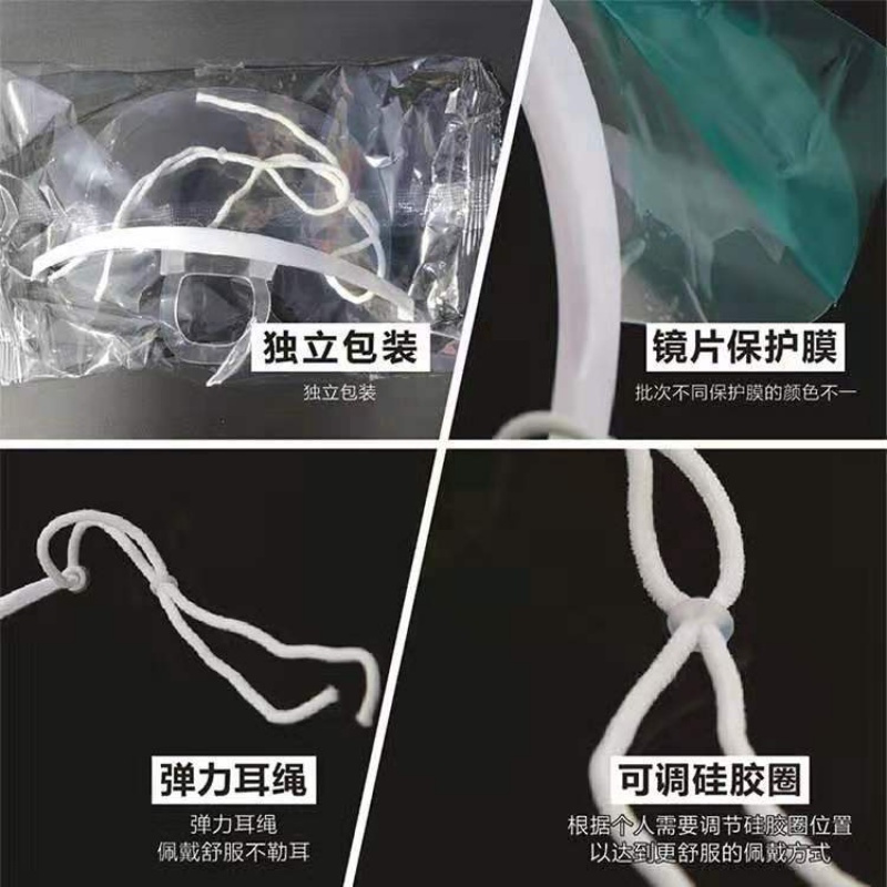环保透明口罩餐饮食品服务员口屏酒店厨师专用防雾防口水塑料口罩