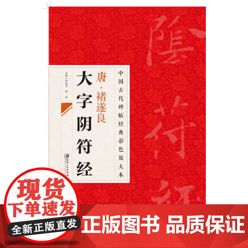中国古代碑帖经典彩色放大本唐·禇遂良大字阴符经 临摹本 原碑 赏析 书法培训教材 江西美术出版社高清大图