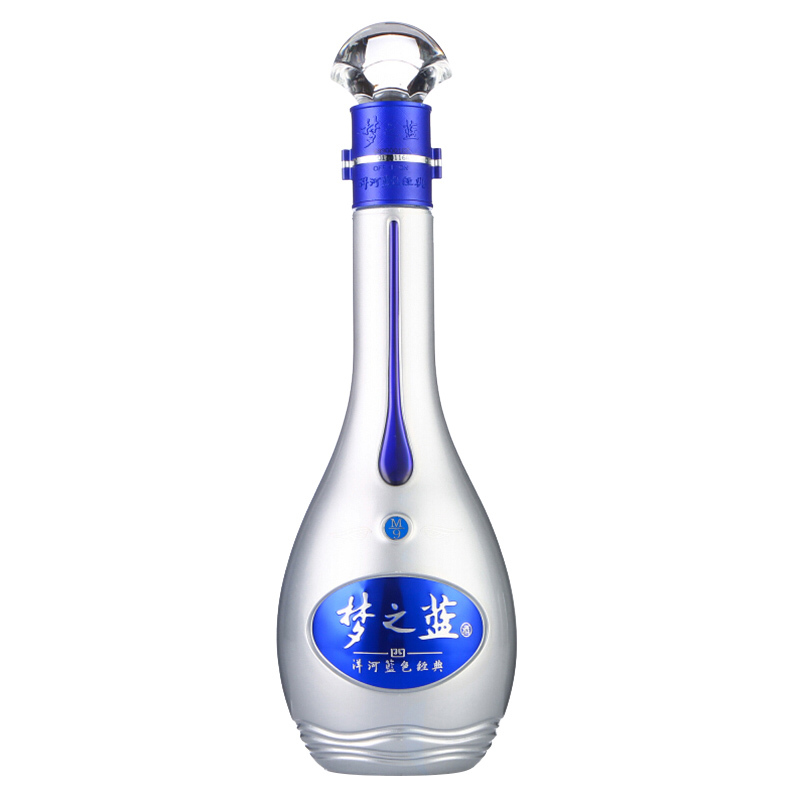 洋河(YangHe)蓝色经典 梦之蓝M9- 52度 500ml单瓶装 浓香型白酒