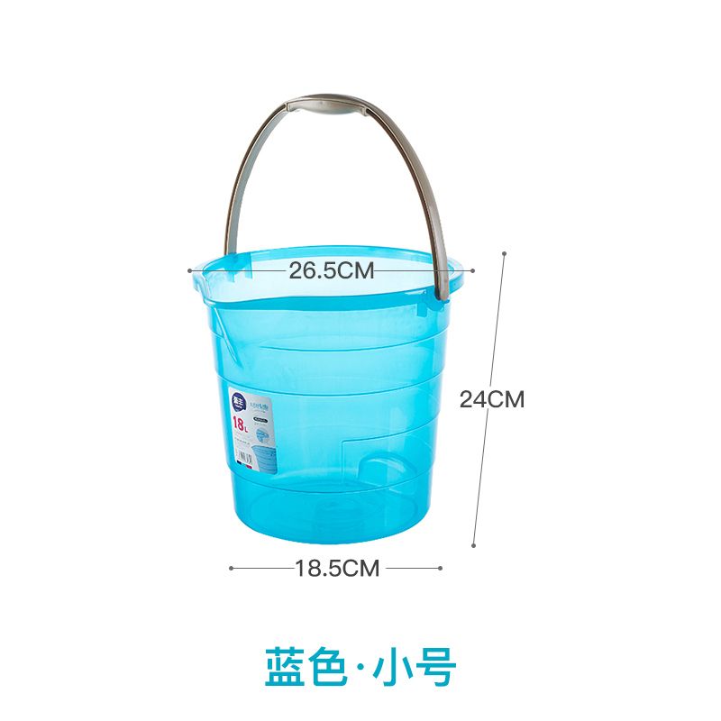 美帮汇塑料桶家用手提水桶塑料加厚洗衣桶大小号透明宿舍圆桶洗澡圆形高清大图
