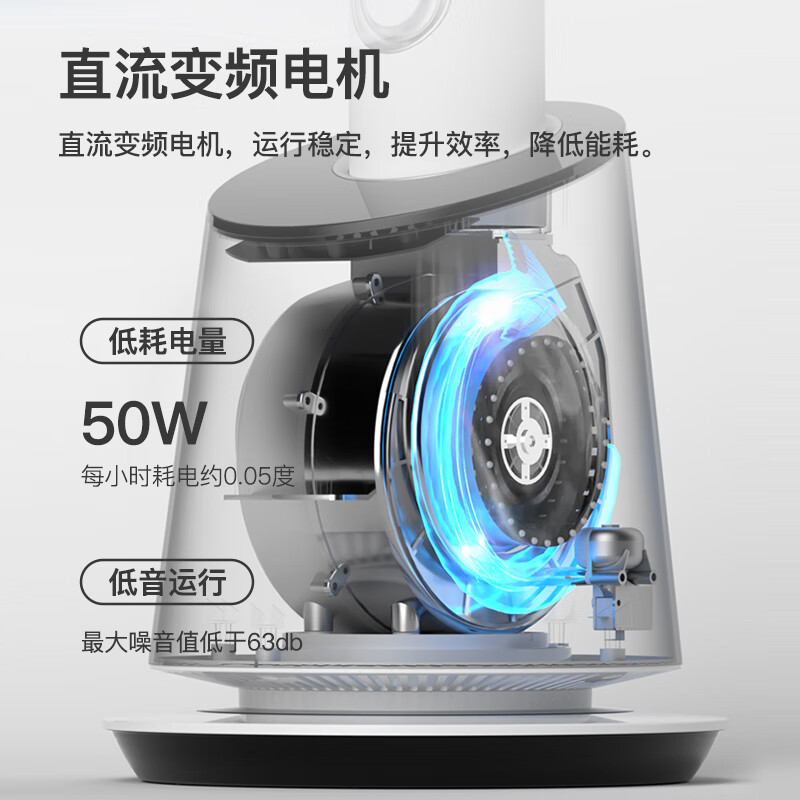 飞利浦(PHILIPS)无叶风扇直流变频节能电扇家用塔扇立式办公室暴风轻音低噪落地扇智能摇头送风ACR4164BF高清大图