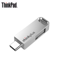 联想（thinkplus）USB3.0 三合一U盘 可接Typc-C 三接口设计 手机电脑两用MU100 银色 64G