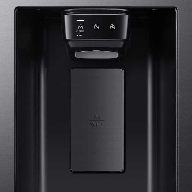 三星RS90F65C1FSC 浩瀚黑 615L AI智控大屏 声触双控自动开门 冰水分配器 对开门冰箱高清大图