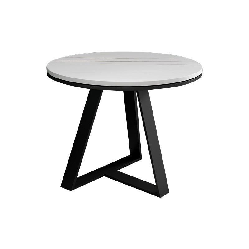 森美人岩板茶几北式茶几桌简约现代客厅家用圆形大理石边几角几茶台高清大图