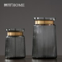 现代简约美式创意家居装饰品 客厅餐厅花器摆件设 样板房玻璃花瓶