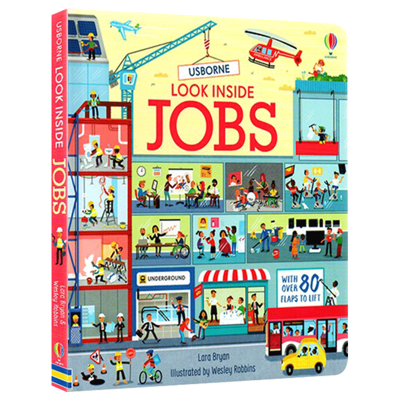 [醉染正版]看里面系列 揭秘职业 工作 Look Inside Jobs 英文原版儿童科普百科立体翻翻书 精装纸板书 英高清大图