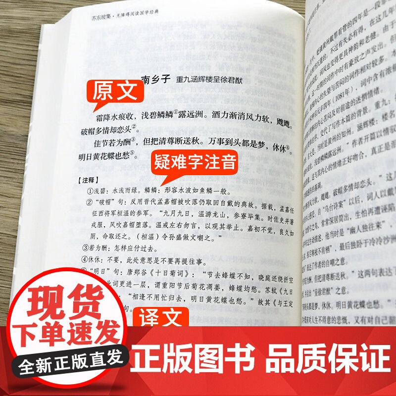 苏东坡集译文赏析文白对照苏轼词集文集词传诗词全集诗文词选译十讲合注古诗词全集赏析苏东坡志林书新传唐宋八大家散文鉴赏书籍高清大图