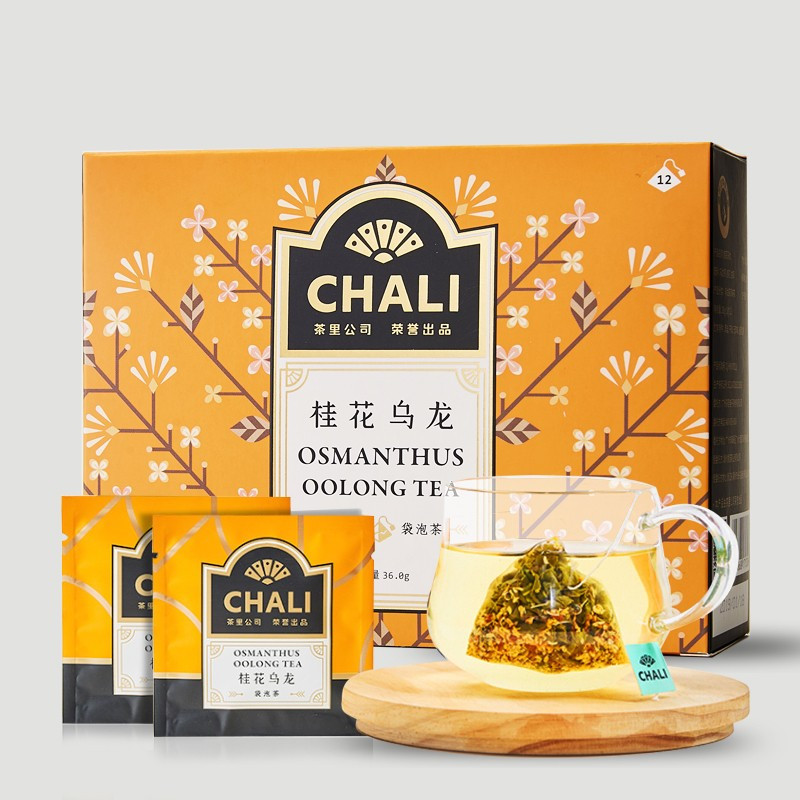 茶里桂花乌龙 12包独立包装盒装36g高清大图