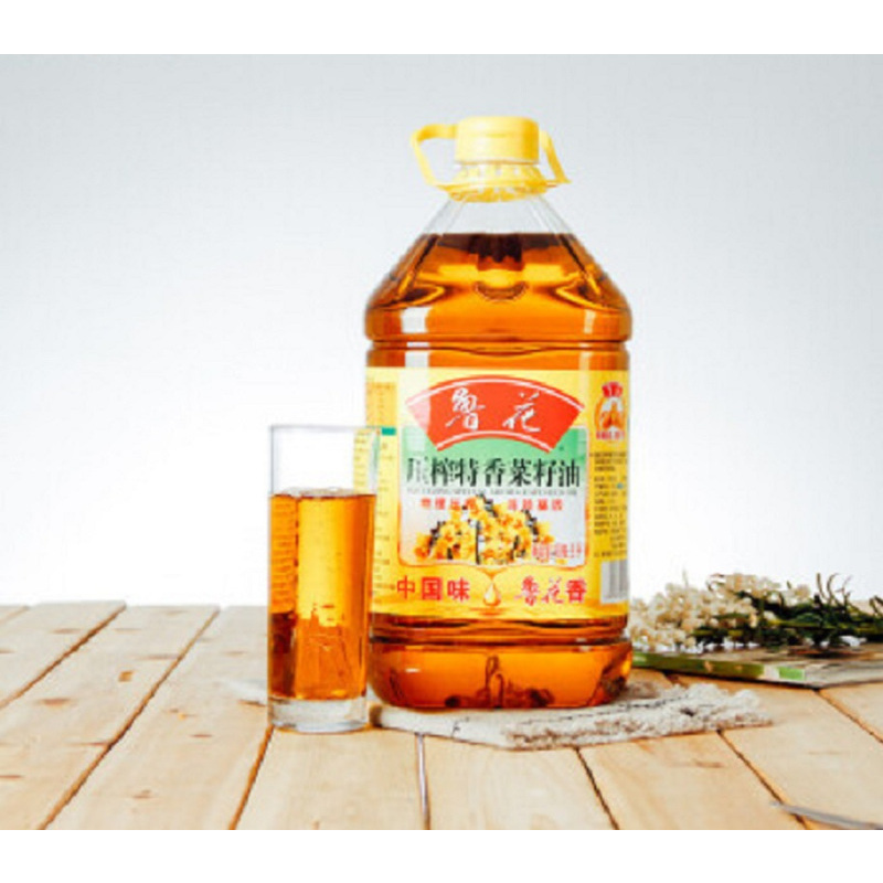 鲁花 食用油 非转基因 压榨 特香菜籽油 5L 4桶/箱 单桶价格 1箱起订