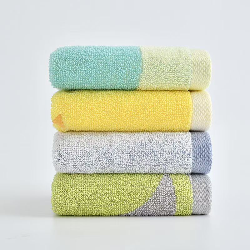 洁丽雅纯棉儿童毛巾家用全棉吸水卡通擦脸不掉毛小面巾48*25cm 4条装高清大图