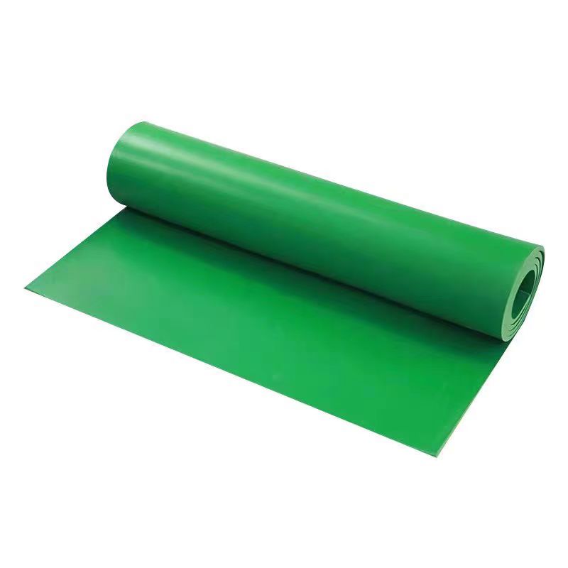 盛京联硕高压绝缘橡胶板绿色防滑耐震地垫厚8mm【1*2.8米】25KV卷