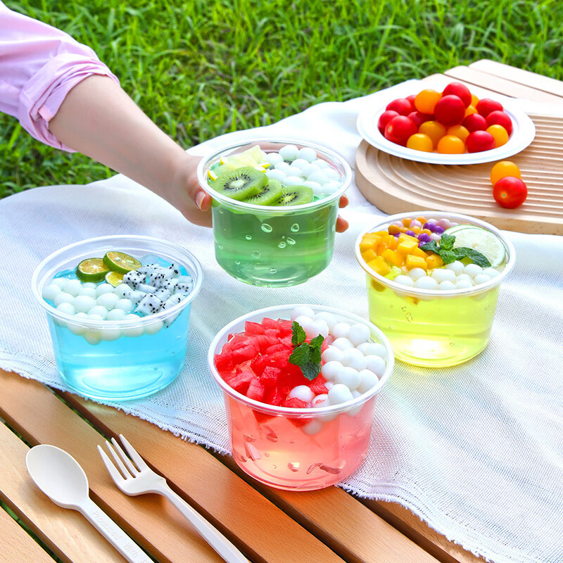 美丽雅 HC066007 一次性饭盒550ml圆形15套(组)高清大图