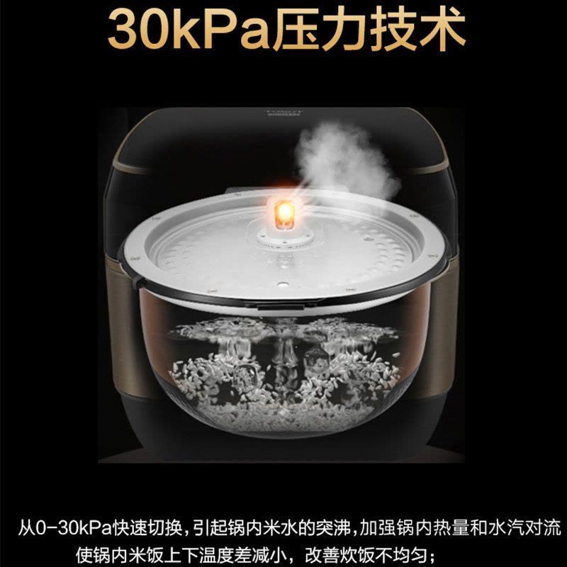 格力大松(TOSOT)电饭煲GDCF-4009C家用压力糙米发芽饭IH电磁加热智能WIFI 电饭锅4L大容量多种烹饪功能图片