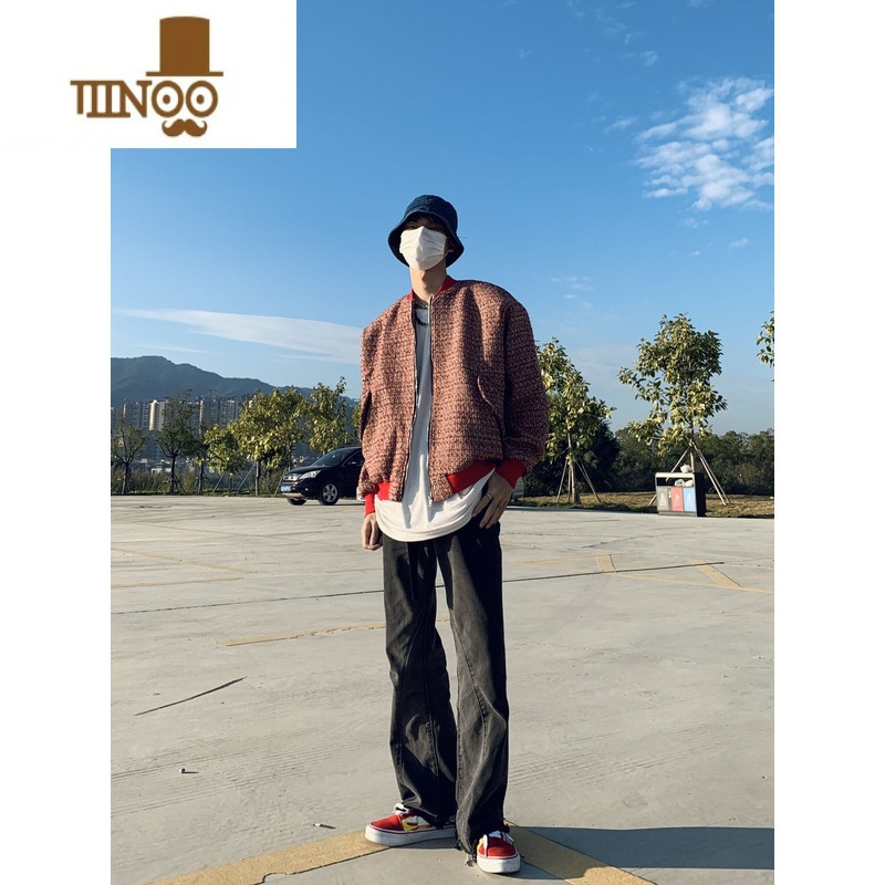 YANXUGZ37|2021四季款新品 韩版撞色扎染渐变微喇叭休闲牛仔裤