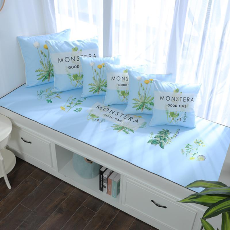 BONJEAN高密度海绵北欧飘窗垫窗台垫定做印花风沙发垫阳台榻榻米垫 草木集20cm飘窗垫